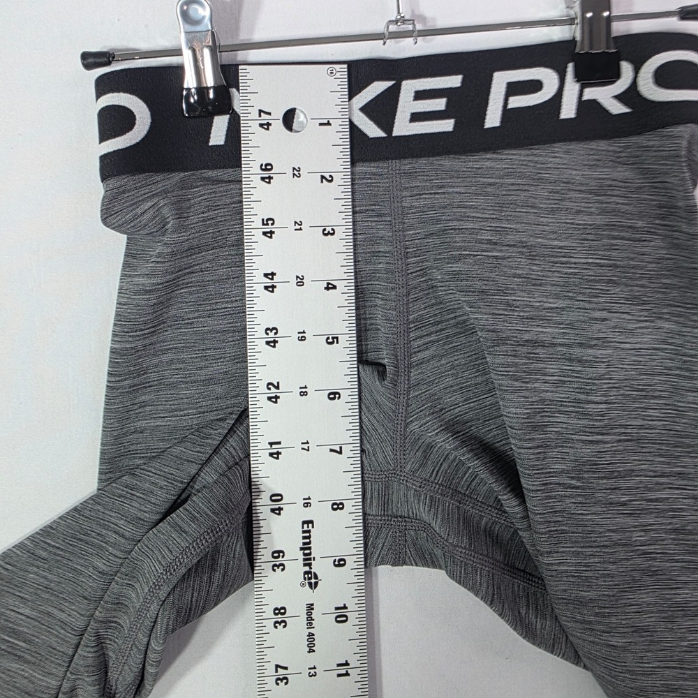 NEW Nike Pro Dri-FIT Womens Training Crop Leggings Grey Black XS - Picture 4 of 11